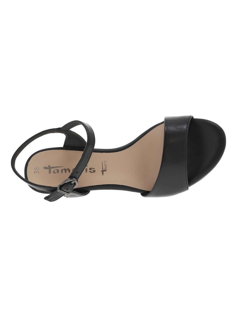 TAMARIS - Nu-pieds talon bloc Noir - Kiabi