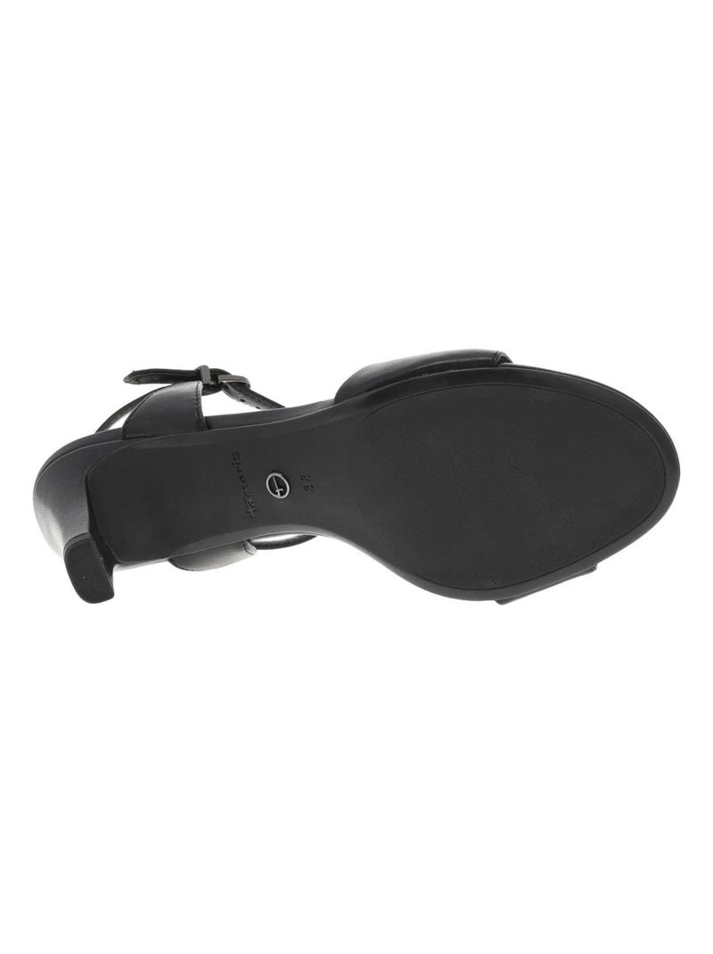 TAMARIS - Nu-pieds talon bloc Noir - Kiabi