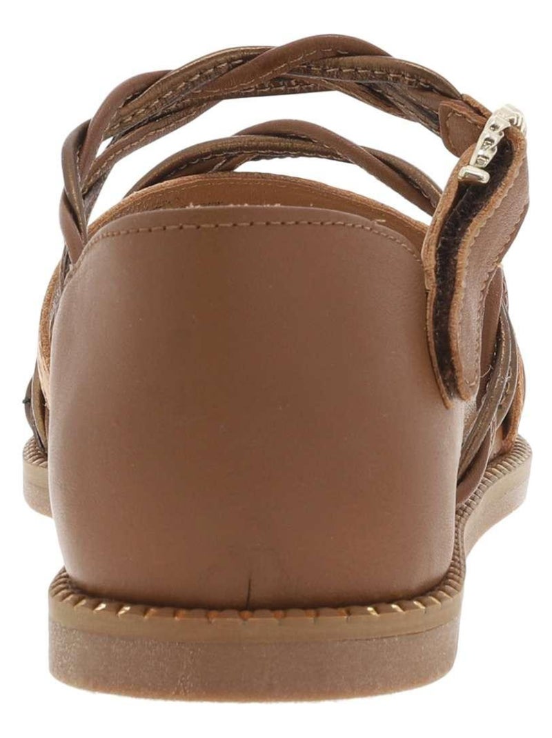 TAMARIS - Nu-pieds talon plat Cognac - Kiabi