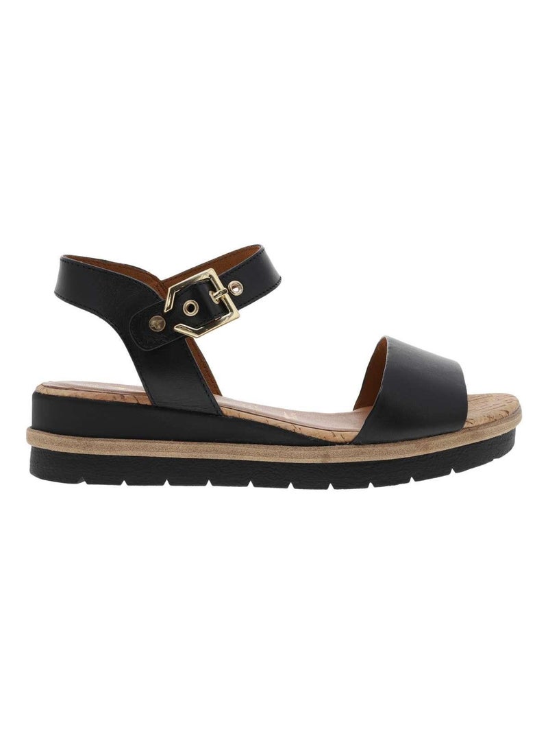 TAMARIS - Sandales cuir Noir - Kiabi