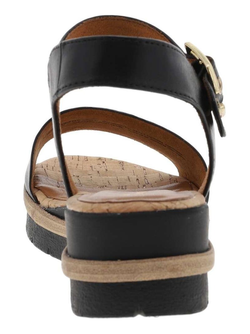 TAMARIS - Sandales cuir Noir - Kiabi