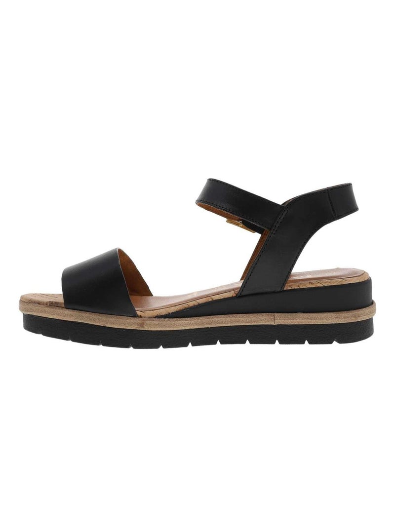 TAMARIS - Sandales cuir Noir - Kiabi