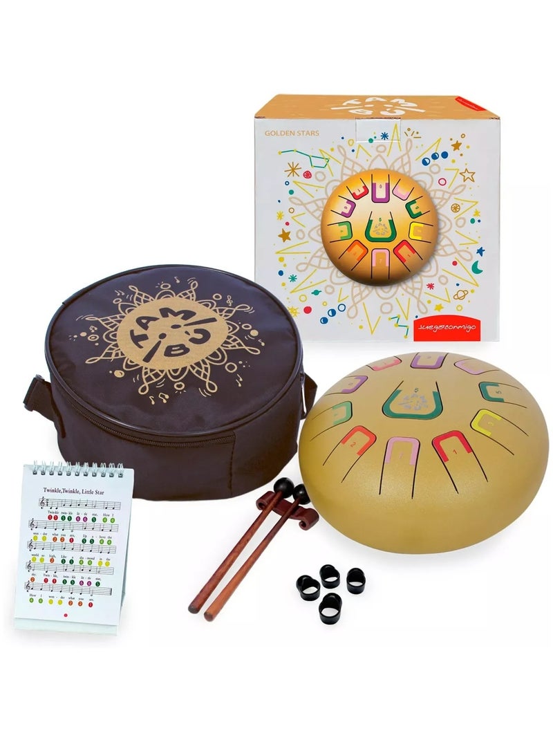 Tambour - Tongue Drum 11 notes Doré/or - Kiabi