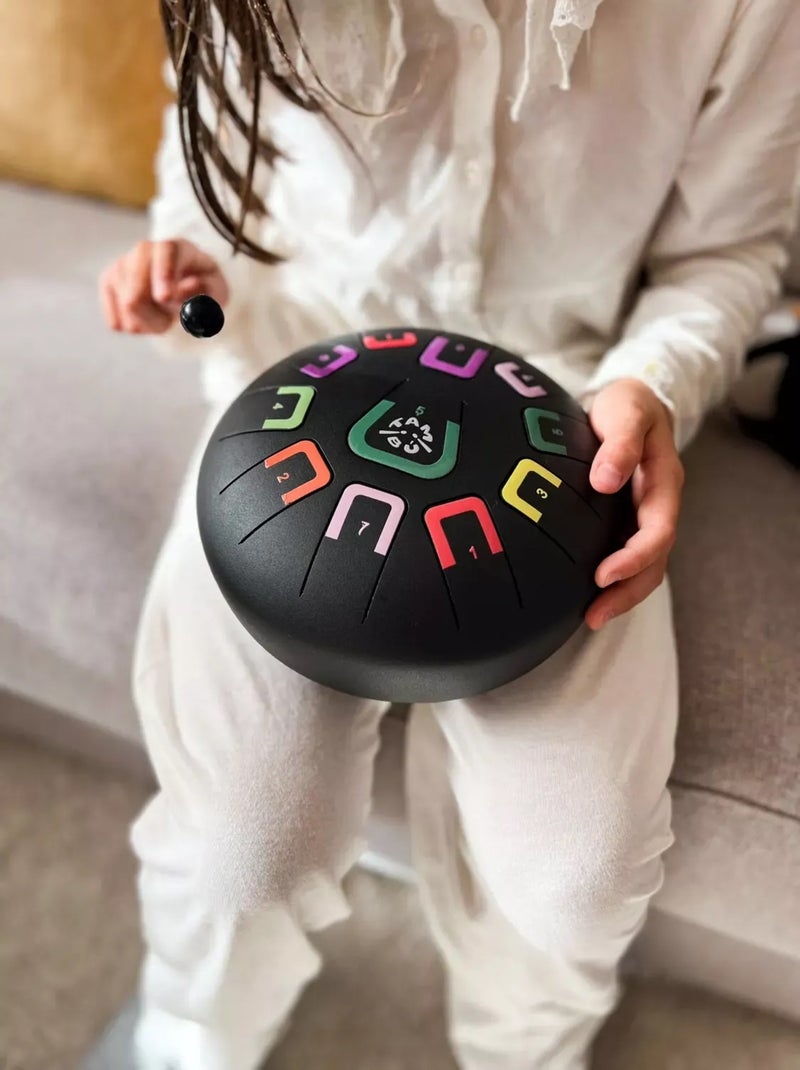 Tambour - Tongue Drum 11 notes Noir - Kiabi