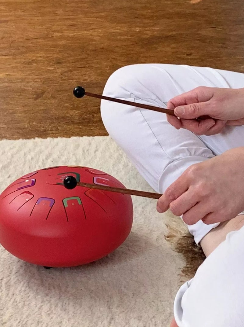 Tambour - Tongue Drum 11 notes Rouge - Kiabi