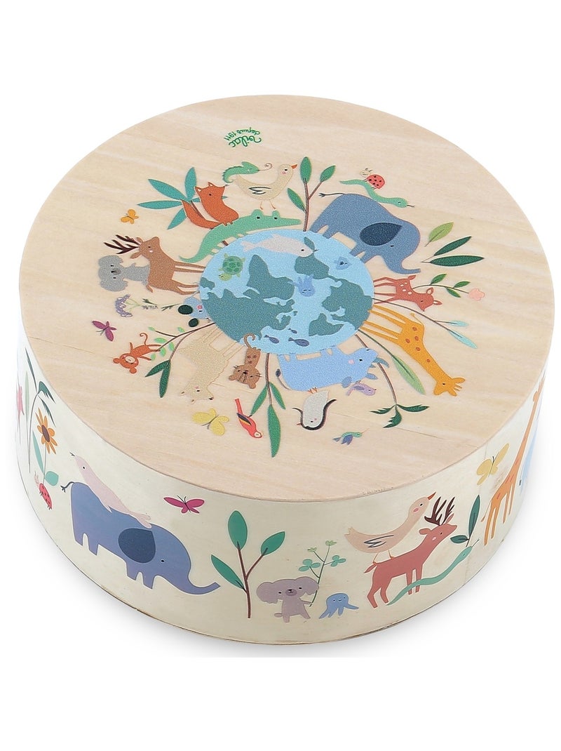 Tambour animaux du monde Sarah Betz Beige - Kiabi