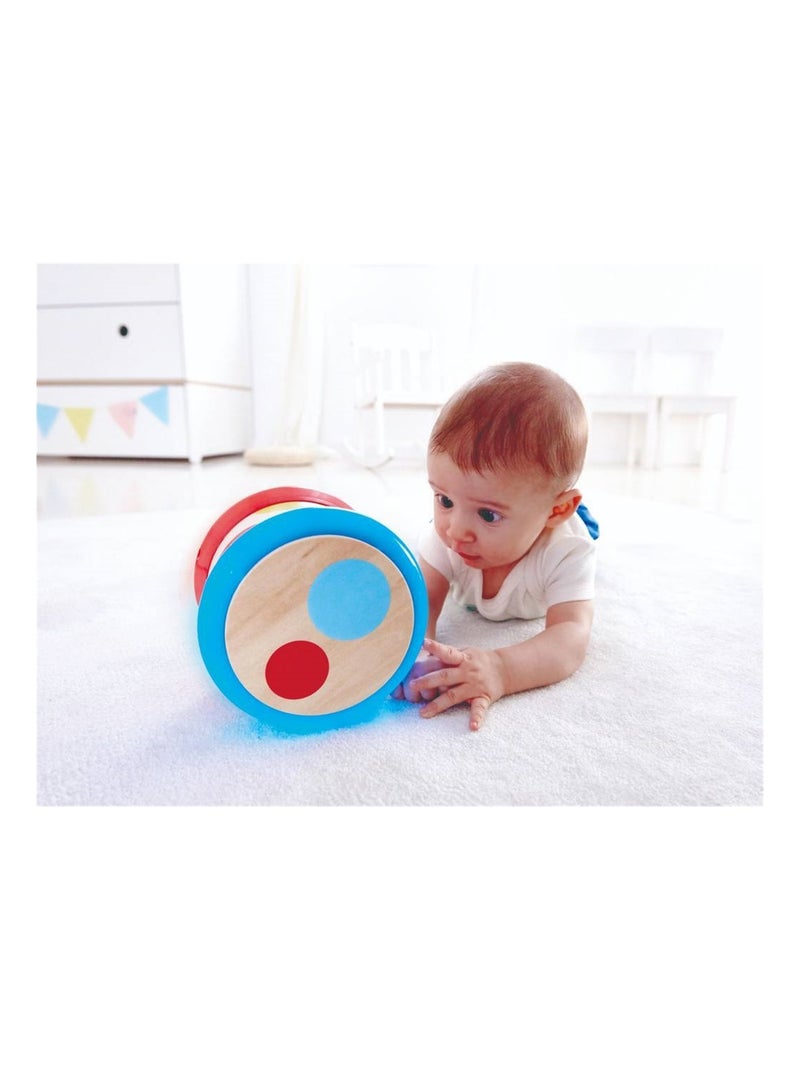 Tambour Bébé en Bois Qui Roule Multicolore - Kiabi