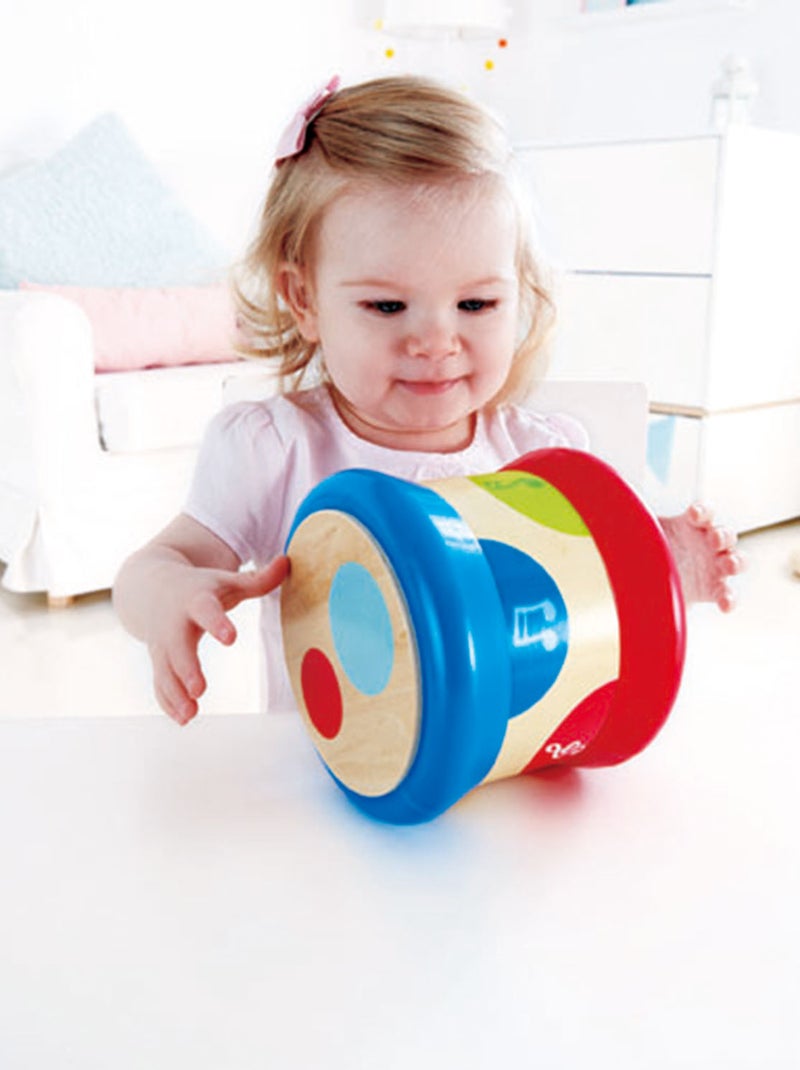 Tambour Bébé en Bois Qui Roule Multicolore - Kiabi