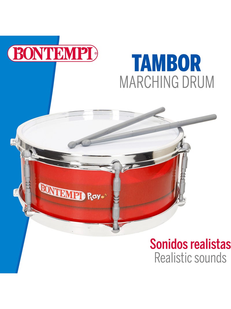Tambour pour enfants 31 cm avec bandoulière et baguette bontempi N/A - Kiabi