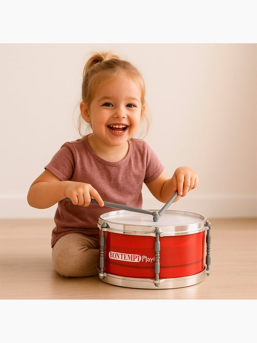 Tambour pour enfants 31 cm avec bandoulière et baguette bontempi - Kiabi
