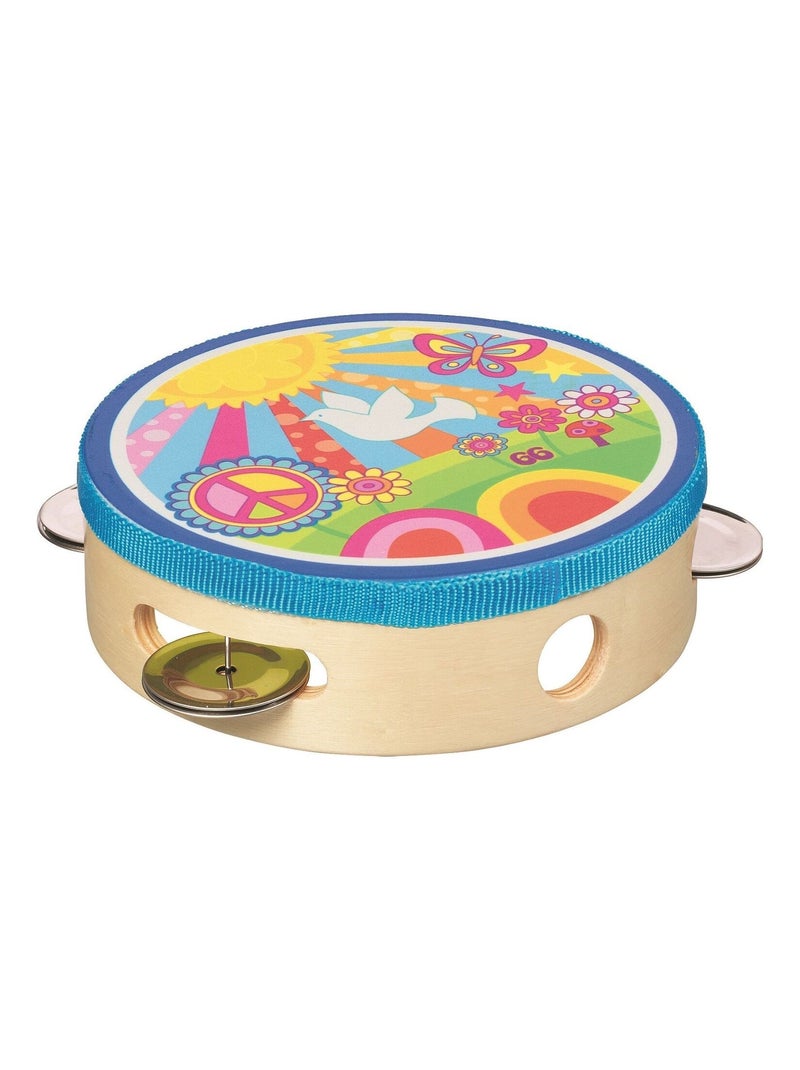 Tambourin Flower Power Bleu - Kiabi