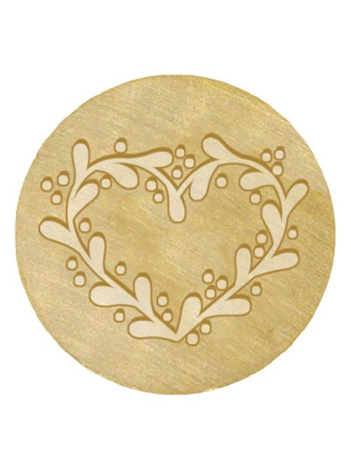Tampon de cire en laiton 25 mm - Coeur - Artemio - Kiabi