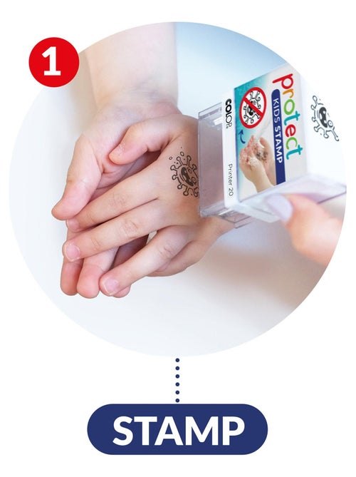 Tampon éducatif lavage des mains antivirus Protect Kids - Kiabi Tampon éducatif lavage des mains antivirus Protect Kids - Kiabi