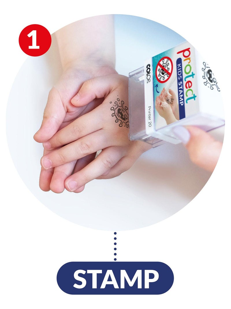 Tampon éducatif lavage des mains antivirus Protect Kids Multicolore - Kiabi