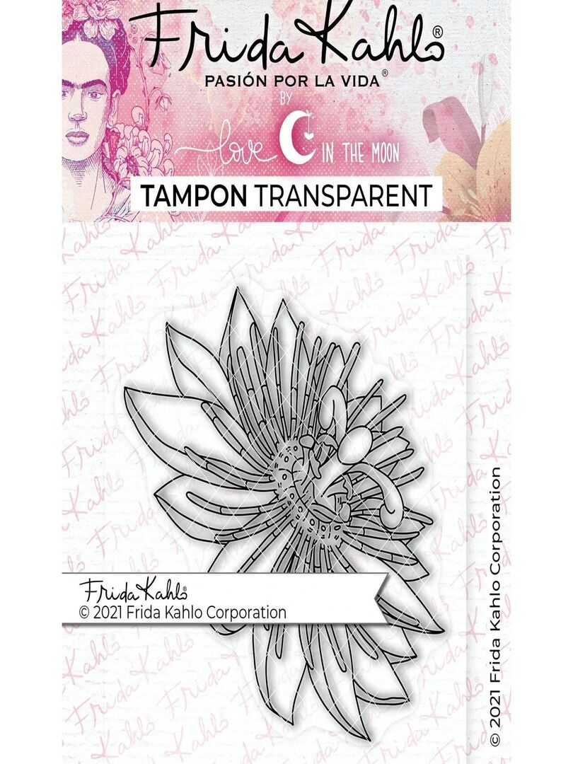 Tampon transparent - Fleur Passiflore 3 - 9,5 x - Love in the moon N/A - Kiabi