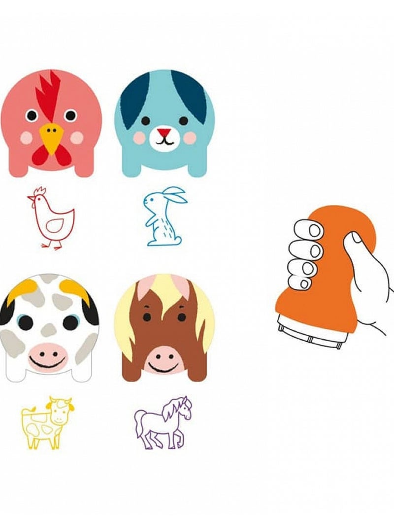 Tampons Des Petites Mains Animaux De La Ferme N/A - Kiabi
