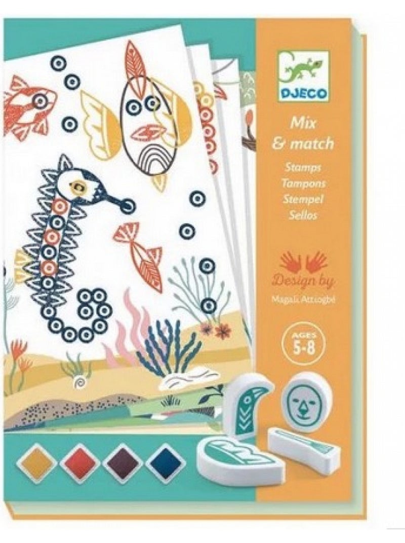 Tampons Mix And Match Surprising Animals - Djeco N/A - Kiabi