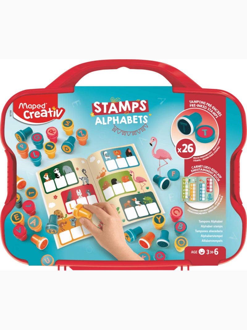 Tampons pré encrés pour enfants alphabet N/A - Kiabi