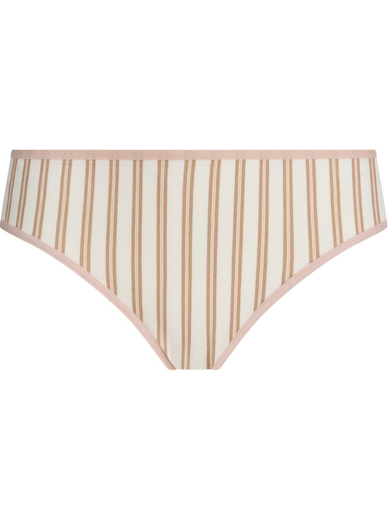 Tanga à rayures Dim x Inès de la Fressange Beige - Kiabi