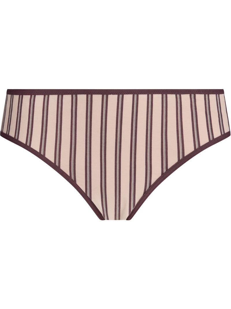 Tanga à rayures Dim x Inès de la Fressange Bordeaux - Kiabi