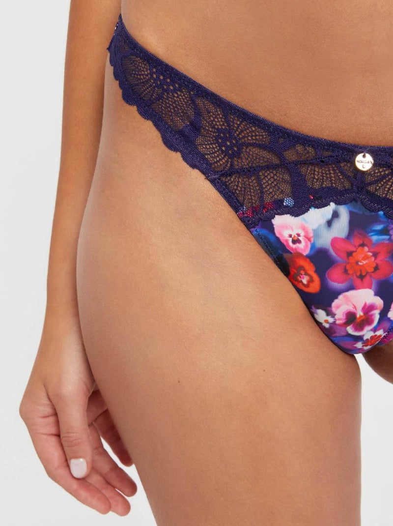 Tanga ALMA - Morgan Lingerie Bleu - Kiabi