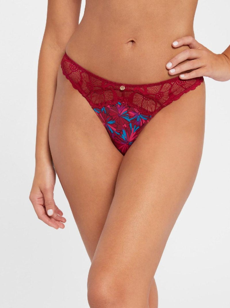 Tanga ALMA - Morgan Lingerie Rouge - Kiabi