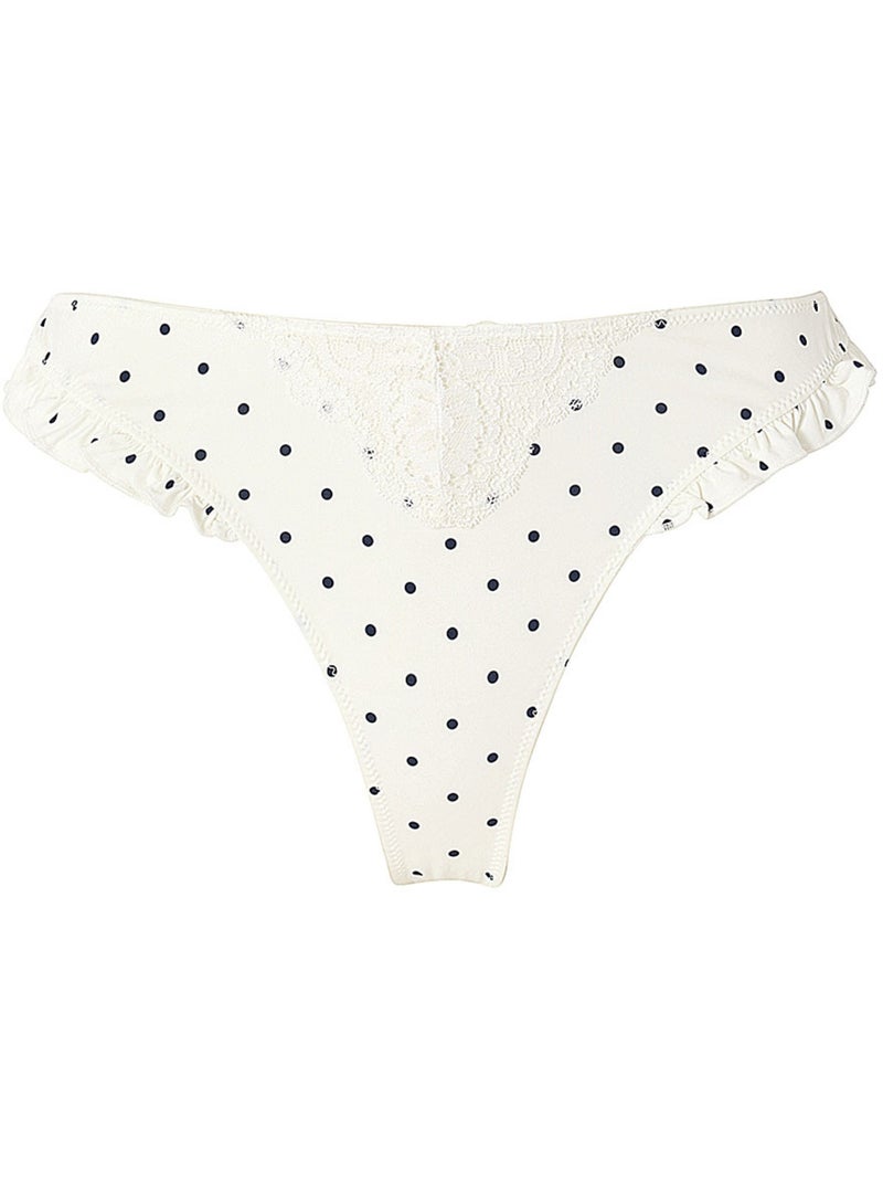 Tanga AMUSETTE - Brigitte Bardot Lingerie Blanc - Kiabi