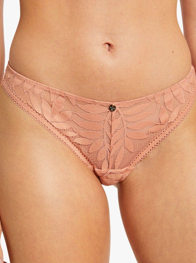 Tanga ANAIS DENTELLE - Morgan Lingerie Beige - Kiabi
