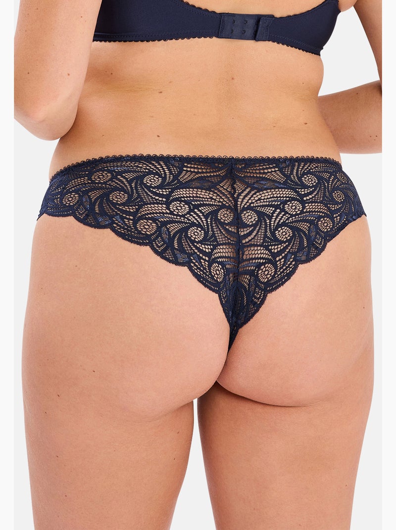 Tanga ariane sans complexe lingerie Bleu marine - Kiabi