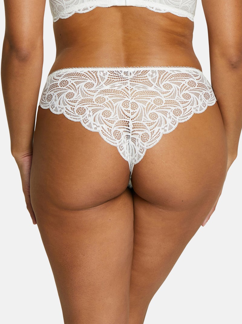 Tanga ariane sans complexe lingerie Ivoire - Kiabi