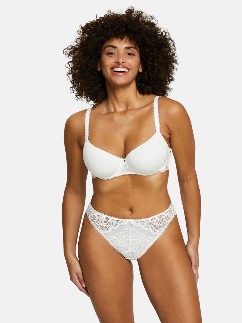 Tanga ariane sans complexe lingerie Ivoire - Kiabi