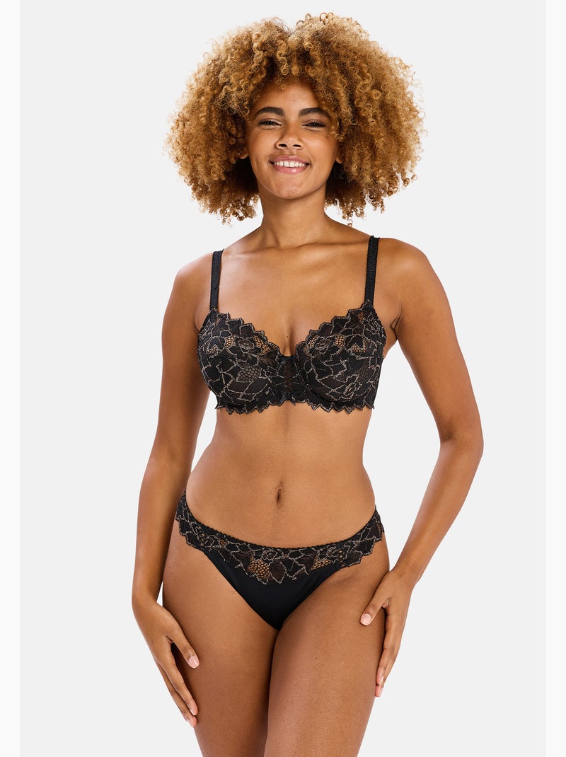 Tanga arum party sans complexe lingerie Noir - Kiabi
