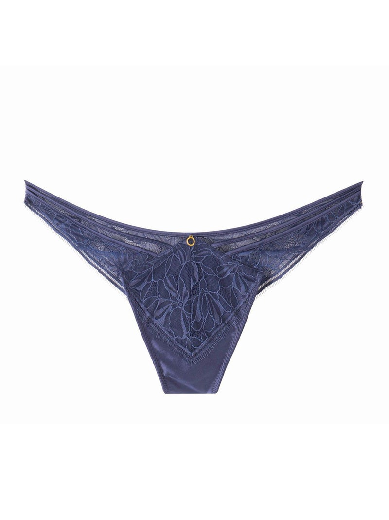 Tanga brésilien DIABOLIQUE - Pomm'Poire Bleu - Kiabi