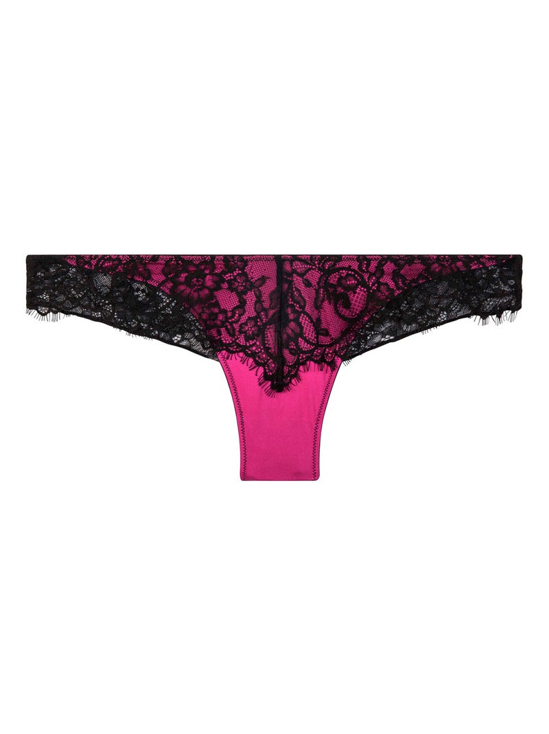 Tanga brésilien DRAGON - Pomm'Poire Noir - Kiabi