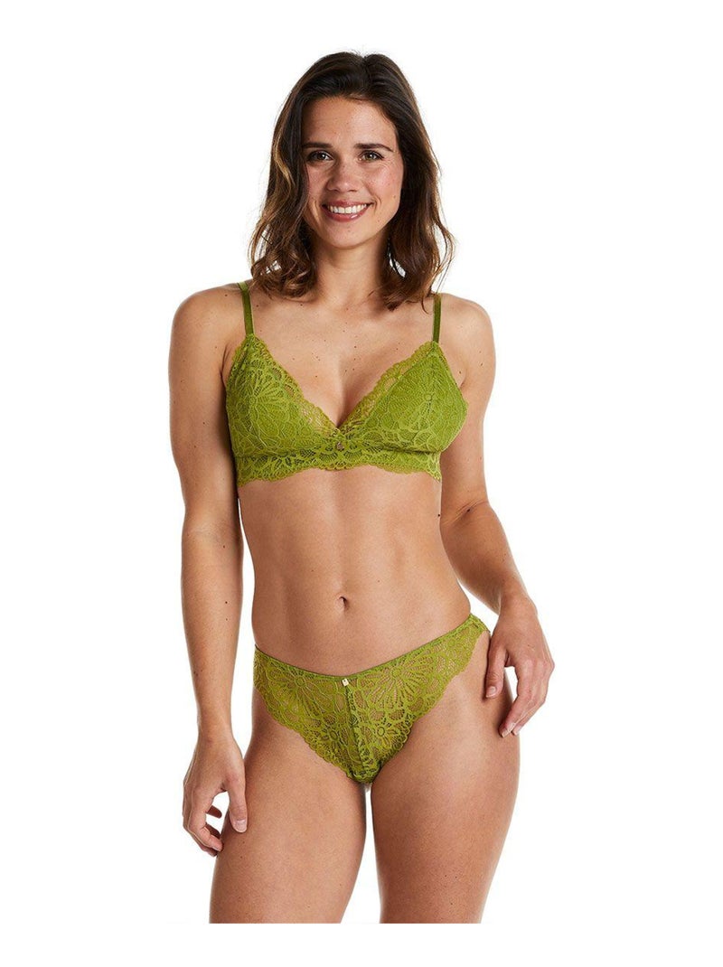 Tanga brésilien FOUGERE - Camille Cerf & Pomm'Poire Vert - Kiabi