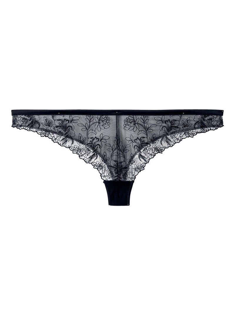 Tanga brésilien SPLASH - Pomm'Poire Noir - Kiabi