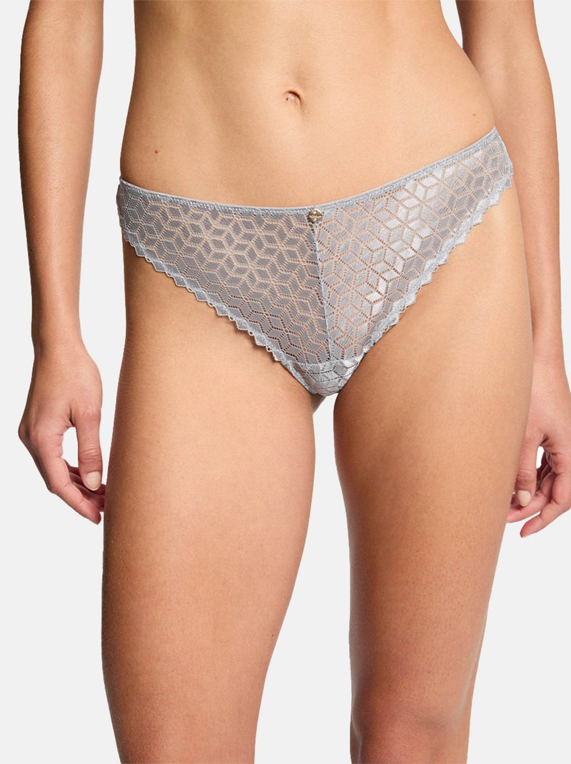 Tanga CAROLINA - Morgan Lingerie Gris - Kiabi