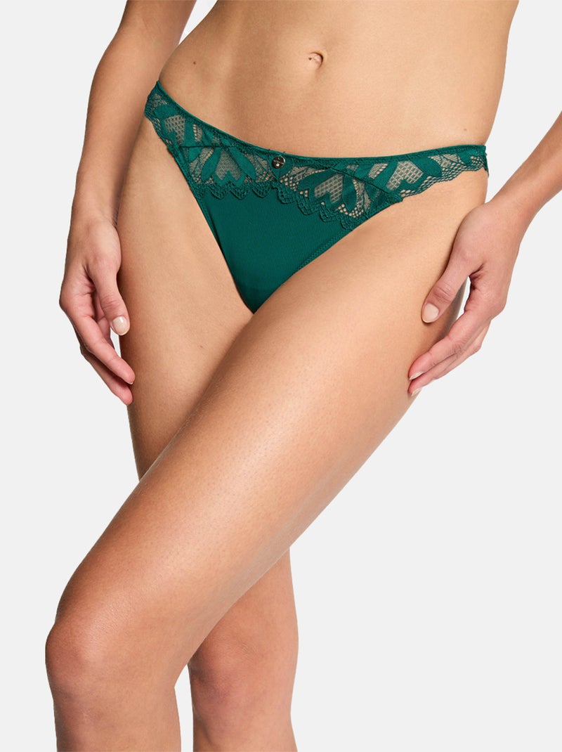 Tanga CLAUDIA - Morgan Lingerie Vert - Kiabi