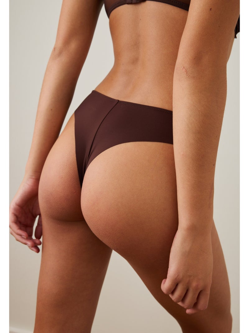 Tanga cristy Marron - Kiabi