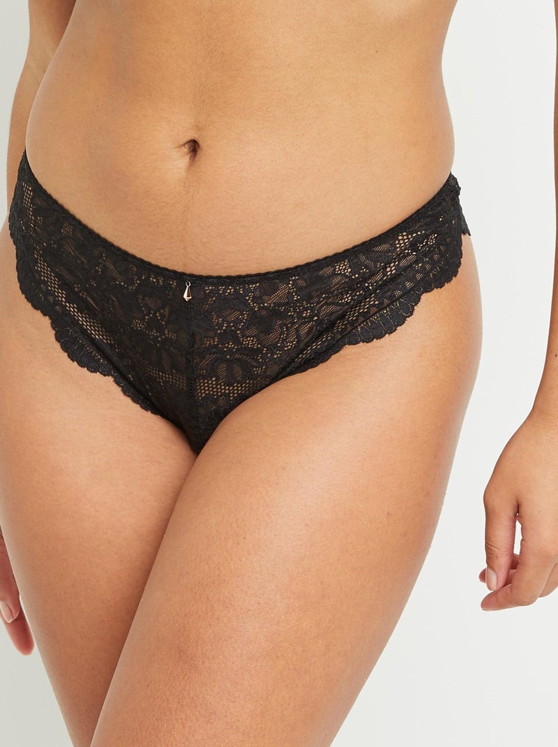 Tanga dentelle Amelie - RougeGorge Lingerie Noir - Kiabi