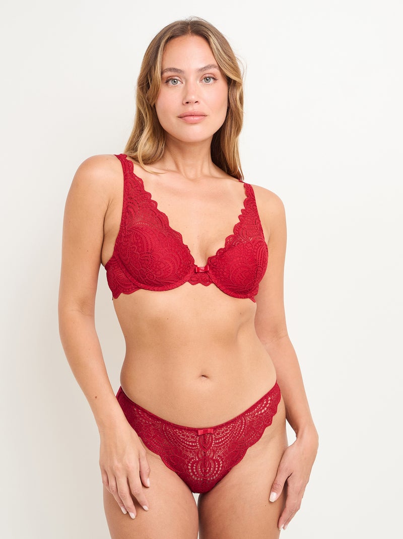 Tanga dentelle Dentelle - RougeGorge Lingerie Rouge - Kiabi