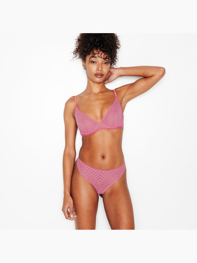 Tanga dentelle Imany - RougeGorge Lingerie Rose - Kiabi