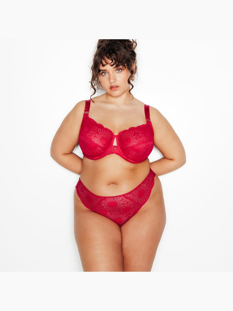 Tanga dentelle Isma - RougeGorge Lingerie Rose - Kiabi