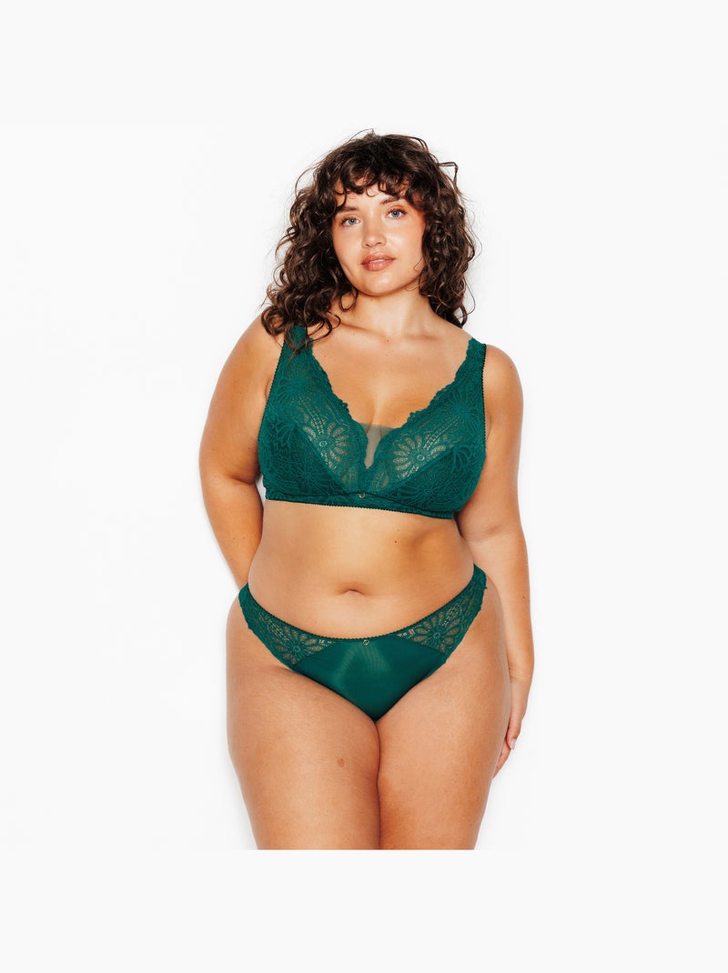 Tanga dentelle jannel - rougegorge lingerie Vert foncé - Kiabi