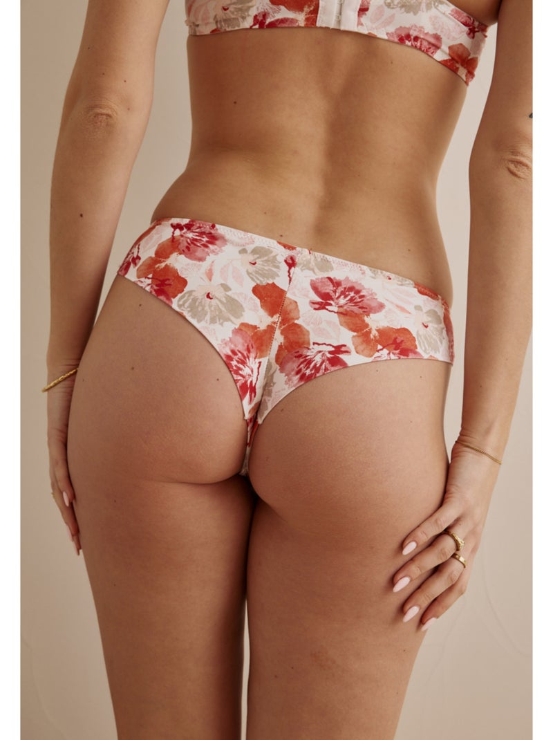 Tanga Diva Blanc / Rose / Beige - Kiabi