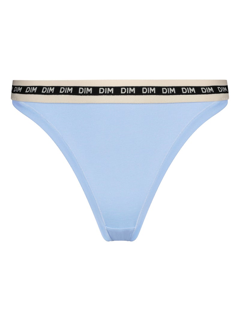 Tanga en coton modal Icons Essentiel Bleu azur - Kiabi