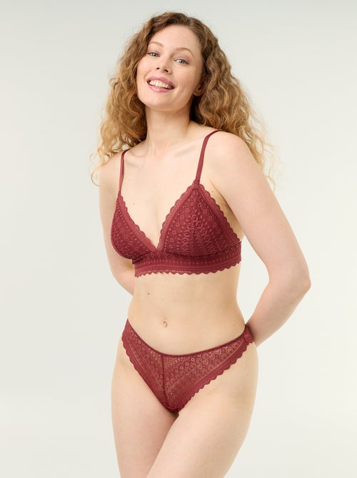 Tanga en dentelle - Kiabi