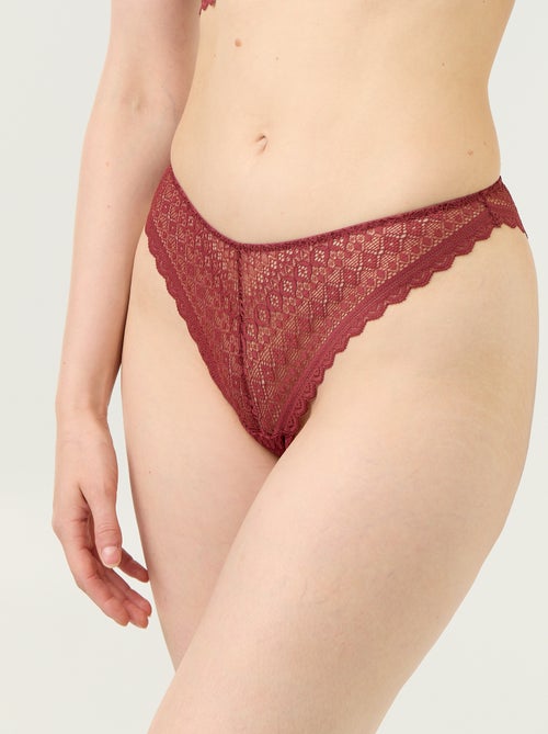 Tanga en dentelle - Kiabi