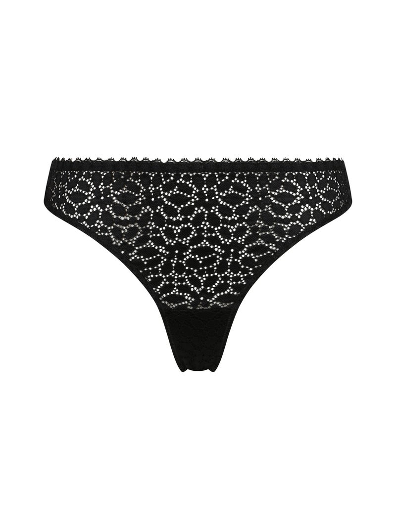 Tanga en dentelle Daily Dentelle Noir - Kiabi