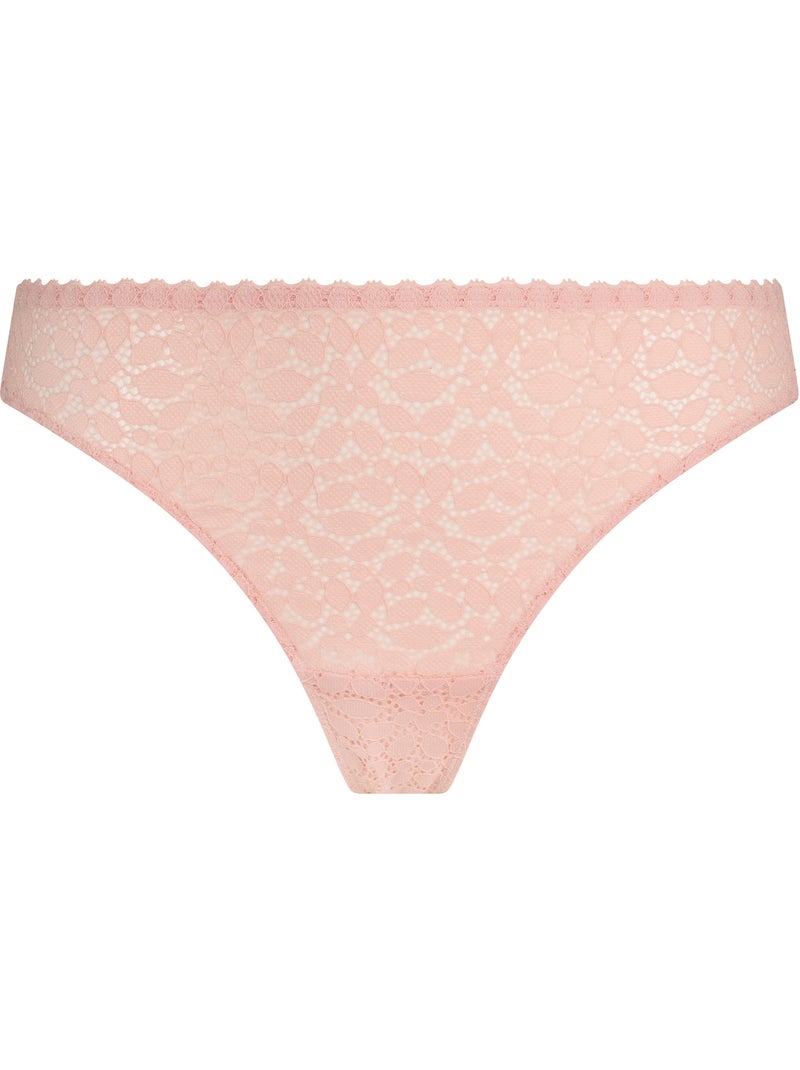 Tanga en dentelle daily dentelle Rose pâle - Kiabi